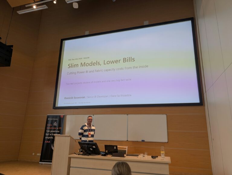 SQL Day Lite 2026 – moja prelekcja o optymalizacji modeli semantycznych